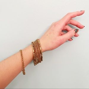 Free People Gold Bangle Set